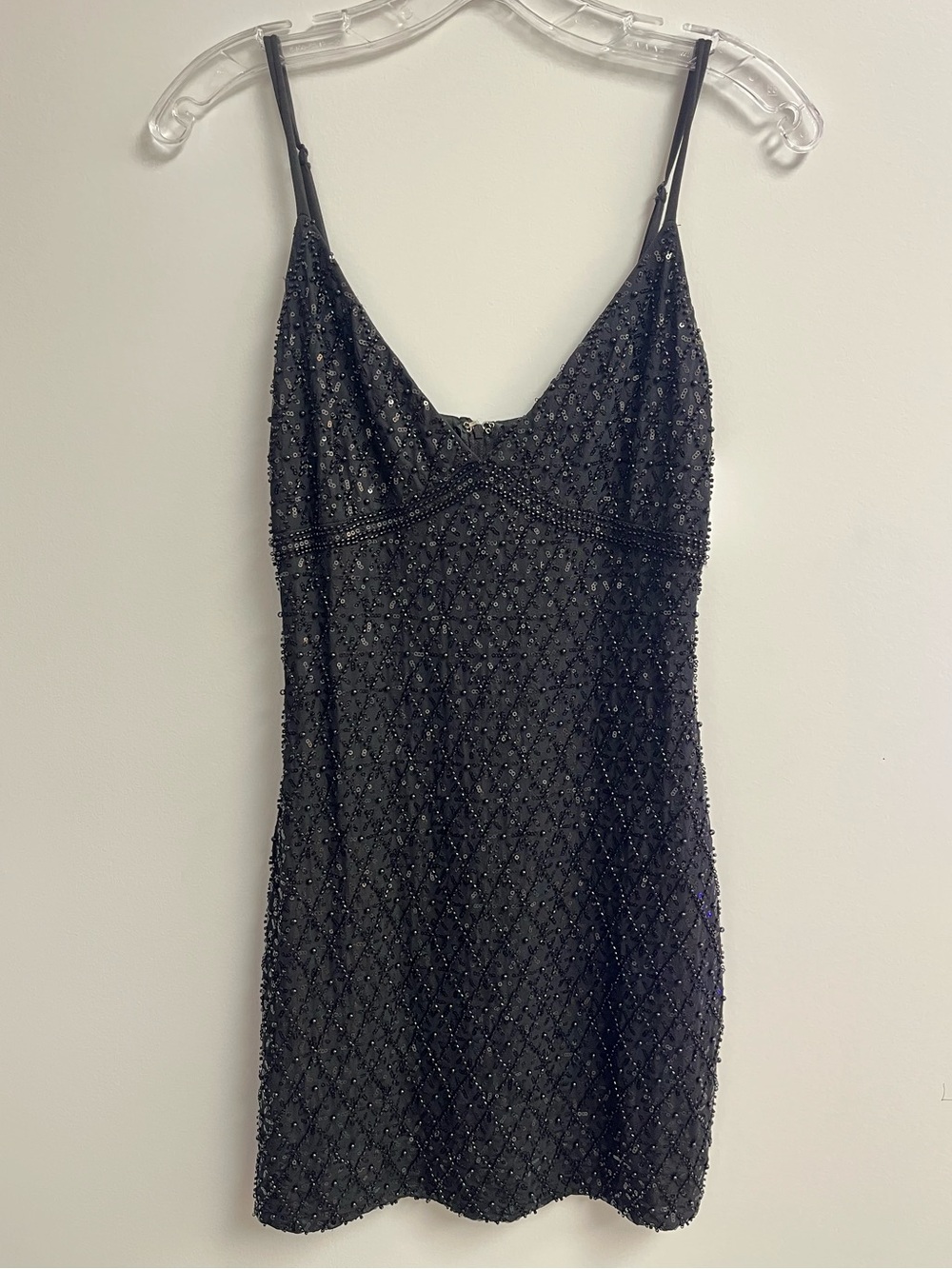 Simons Black Beaded Mini Dress